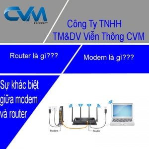sự khác biệt giữa router và modem